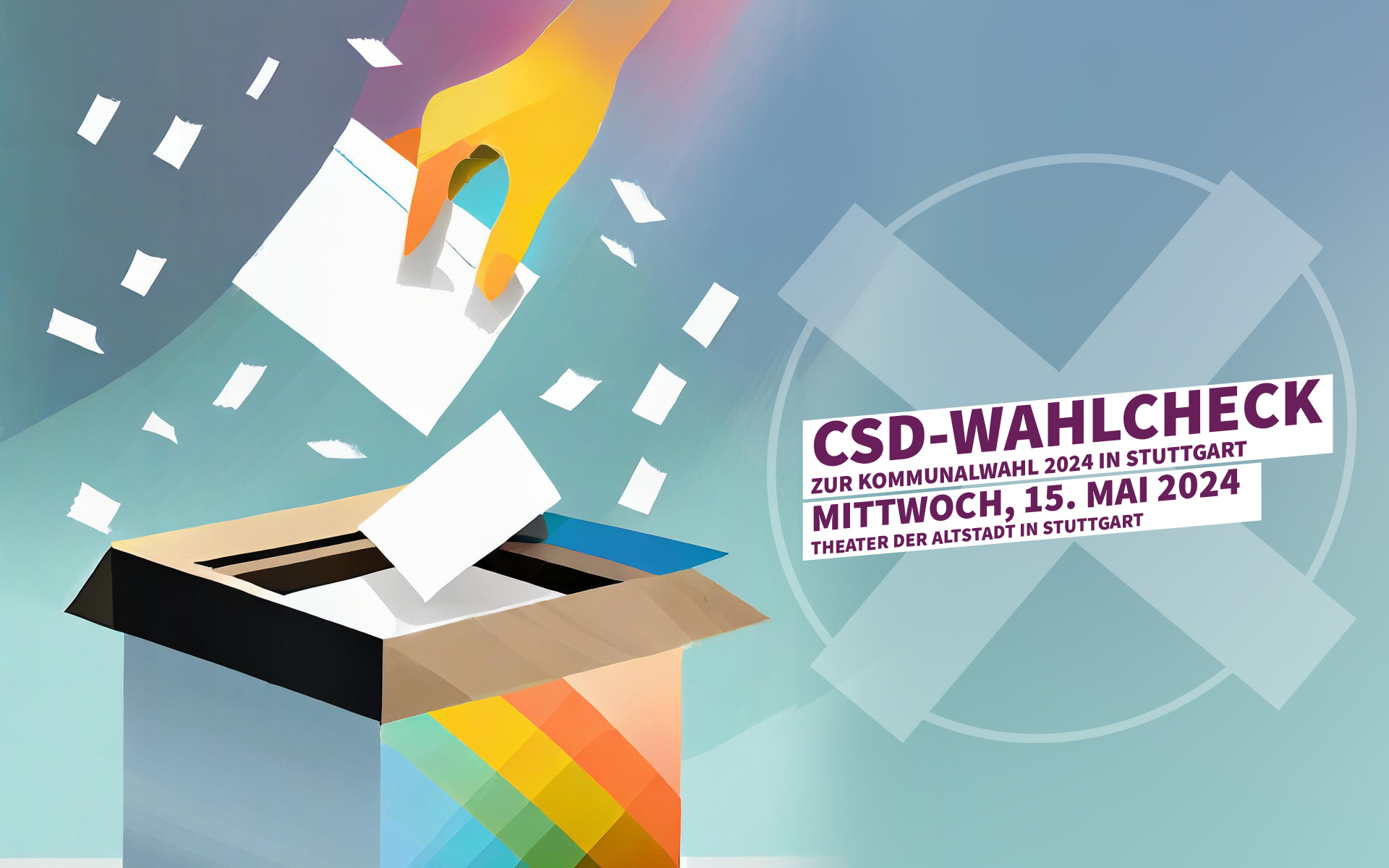 Ankündigung CS-Wahlcheck am 15. Mai 2024 in Stuttgart